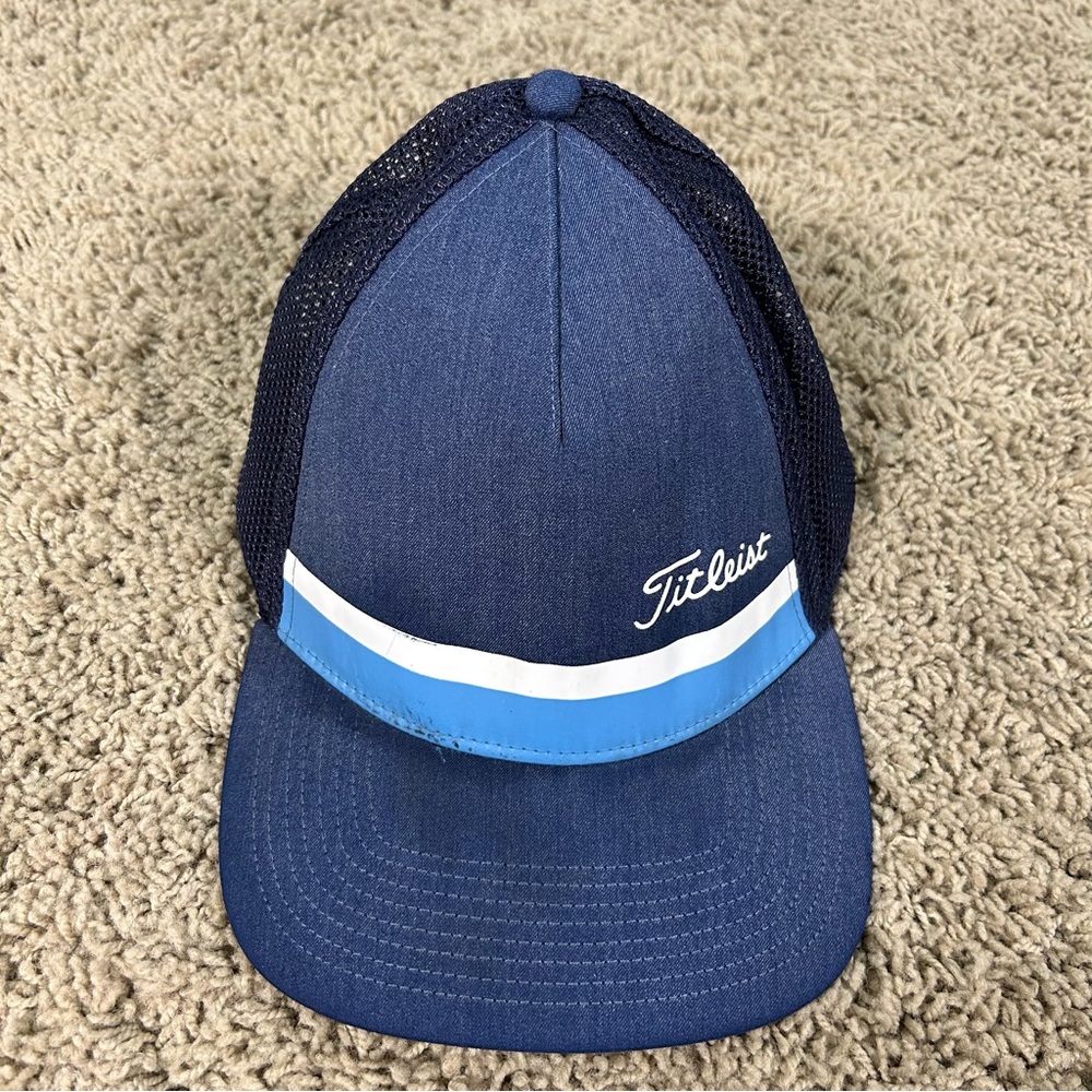 Titliest Players Mesh SnapBack Golf Hat Blue/Black One Size Adjustable Net Cap